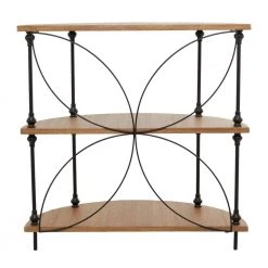 31 in. Brown Wood Traditional 3 Shelf Shelving Unit by Litton Lane 12 31 in. Brown Wood Traditional 3 Shelf Shelving Unit by Litton Lane -Outlet Litton Lane Store brown litton lane bookcases bookshelves 042305 66 1000