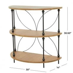 31 in. Brown Wood Traditional 3 Shelf Shelving Unit by Litton Lane 14 31 in. Brown Wood Traditional 3 Shelf Shelving Unit by Litton Lane -Outlet Litton Lane Store brown litton lane bookcases bookshelves 042305 c3 1000
