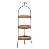 51 in. Brown Metal Traditional 3 Shelf Shelving Unit by Litton Lane -Outlet Litton Lane Store brown litton lane bookcases bookshelves 16402 64 1000