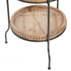 51 in. Brown Metal Traditional 3 Shelf Shelving Unit by Litton Lane -Outlet Litton Lane Store brown litton lane bookcases bookshelves 16402 77 1000