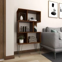 61 in. Brown Wood Modern 3 Shelf Shelving Unit by Litton Lane 16 61 in. Brown Wood Modern 3 Shelf Shelving Unit by Litton Lane -Outlet Litton Lane Store brown litton lane bookcases bookshelves 28741 44 1000
