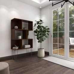 61 in. Brown Wood Modern 3 Shelf Shelving Unit by Litton Lane 18 61 in. Brown Wood Modern 3 Shelf Shelving Unit by Litton Lane -Outlet Litton Lane Store brown litton lane bookcases bookshelves 28741 76 1000