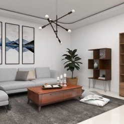 61 in. Brown Wood Modern 3 Shelf Shelving Unit by Litton Lane 17 61 in. Brown Wood Modern 3 Shelf Shelving Unit by Litton Lane -Outlet Litton Lane Store brown litton lane bookcases bookshelves 28741 fa 1000