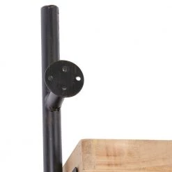 24 in. x 72 in. Tall 4-Tier Natural Wood And Black Metal Ladder Shelf by Litton Lane -Outlet Litton Lane Store brown litton lane bookcases bookshelves 37884 fa 1000