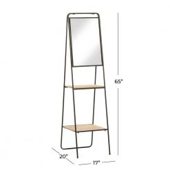 65 in. Brown Metal Industrial 2 Shelf Shelving Unit by Litton Lane -Outlet Litton Lane Store brown litton lane bookcases bookshelves 43440 76 1000