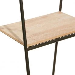 65 in. Brown Metal Industrial 2 Shelf Shelving Unit by Litton Lane -Outlet Litton Lane Store brown litton lane bookcases bookshelves 43440 fa 1000