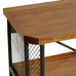 31 in. Brown Industrial Wood 3 Shelf Shelving Unit by Litton Lane -Outlet Litton Lane Store brown litton lane bookcases bookshelves 68642 44 1000