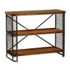 31 in. Brown Industrial Wood 3 Shelf Shelving Unit by Litton Lane