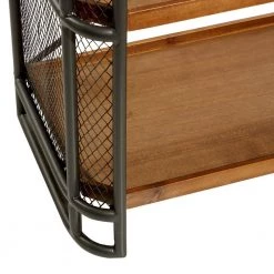 31 in. Brown Industrial Wood 3 Shelf Shelving Unit by Litton Lane -Outlet Litton Lane Store brown litton lane bookcases bookshelves 68642 fa 1000