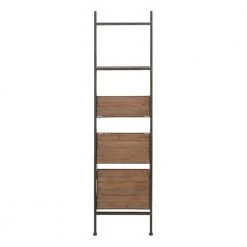 77 in. Dark Brown Wood Industrial 4 Shelf Shelving Unit by Litton Lane 14 77 in. Dark Brown Wood Industrial 4 Shelf Shelving Unit by Litton Lane -Outlet Litton Lane Store brown litton lane bookcases bookshelves 84242 4f 1000