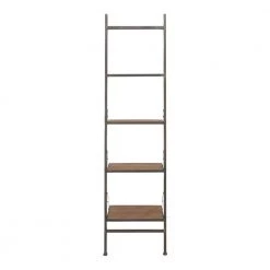 77 in. Dark Brown Wood Industrial 4 Shelf Shelving Unit by Litton Lane 13 77 in. Dark Brown Wood Industrial 4 Shelf Shelving Unit by Litton Lane -Outlet Litton Lane Store brown litton lane bookcases bookshelves 84242 c3 1000