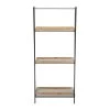 47 in. Brown Wood Industrial 3 Shelf Shelving Unit by Litton Lane -Outlet Litton Lane Store brown litton lane bookcases bookshelves 92157 66 1000