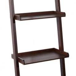 69 in. Brown Wood Traditional 5 Shelf Shelving Unit by Litton Lane -Outlet Litton Lane Store brown litton lane bookcases bookshelves 96112 44 1000