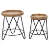 17 in. Black Round Wood Beaded End Table with Brown Tops 2-Pieces by Litton Lane 2 17 in. Black Round Wood Beaded End Table with Brown Tops 2-Pieces by Litton Lane -Outlet Litton Lane Store brown litton lane coffee tables 16403 64 1000