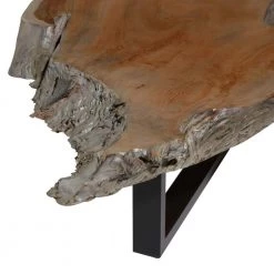 50 in. Brown Round Wood Handmade Live Edge Wood Slab Coffee Table with Black T Stand Base by Litton Lane 21 50 in. Brown Round Wood Handmade Live Edge Wood Slab Coffee Table with Black T Stand Base by Litton Lane -Outlet Litton Lane Store brown litton lane coffee tables 21668 1f 1000