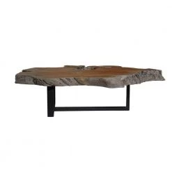 50 in. Brown Round Wood Handmade Live Edge Wood Slab Coffee Table with Black T Stand Base by Litton Lane 17 50 in. Brown Round Wood Handmade Live Edge Wood Slab Coffee Table with Black T Stand Base by Litton Lane -Outlet Litton Lane Store brown litton lane coffee tables 21668 66 1000