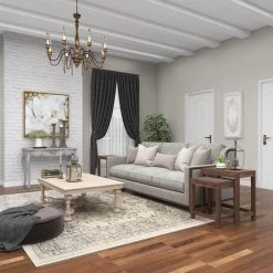 14 in. Brown Rectangle Wood Handmade Intricately Carved Floral End Table with 2-Pieces by Litton Lane -Outlet Litton Lane Store brown litton lane coffee tables 22363 76 1000