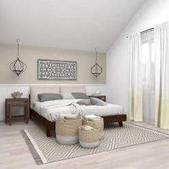 14 in. Brown Rectangle Wood Handmade Intricately Carved Floral End Table with 2-Pieces by Litton Lane -Outlet Litton Lane Store brown litton lane coffee tables 22363 fa 1000