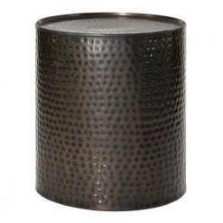 18 in. Brown Cylinder Metal Handmade End Table with Hammered Design 3-Pieces by Litton Lane 14 18 in. Brown Cylinder Metal Handmade End Table with Hammered Design 3-Pieces by Litton Lane -Outlet Litton Lane Store brown litton lane coffee tables 23851 40 1000