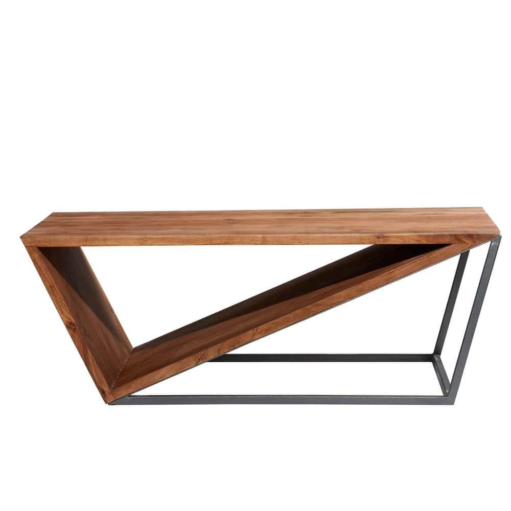 45 in. Brown Rectangle Wood Contemporary Coffee Table by Litton Lane 4 45 in. Brown Rectangle Wood Contemporary Coffee Table by Litton Lane - Image 2