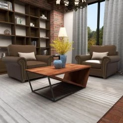 45 in. Brown Rectangle Wood Contemporary Coffee Table by Litton Lane 12 45 in. Brown Rectangle Wood Contemporary Coffee Table by Litton Lane -Outlet Litton Lane Store brown litton lane coffee tables 28818 77 1000