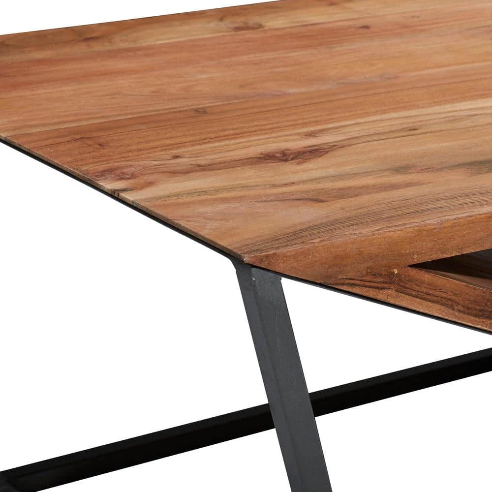 45 in. Brown Rectangle Wood Contemporary Coffee Table by Litton Lane 9 45 in. Brown Rectangle Wood Contemporary Coffee Table by Litton Lane - Image 7