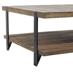 40 in. Brown Square Wood Industrial Coffee Table by Litton Lane -Outlet Litton Lane Store brown litton lane coffee tables 60222 40 1000