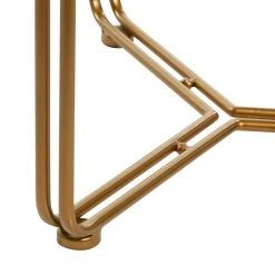 24 in. Brown Round Wood Beaded Nesting End Table with Gold Metal Base 2-Pieces by Litton Lane -Outlet Litton Lane Store brown litton lane coffee tables 92171 1f 1000