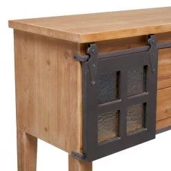 31 In. Brown Wood Industrial Console Table by Litton Lane 19 31 In. Brown Wood Industrial Console Table by Litton Lane -Outlet Litton Lane Store brown litton lane console tables 040080 1f 1000