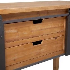 31 In. Brown Wood Industrial Console Table by Litton Lane 20 31 In. Brown Wood Industrial Console Table by Litton Lane -Outlet Litton Lane Store brown litton lane console tables 040080 44 1000