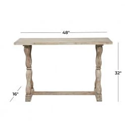 32 in. Brown Wood Farmhouse Console Table by Litton Lane -Outlet Litton Lane Store brown litton lane console tables 040353 76 1000