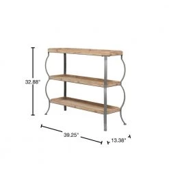 33 In. Brown Metal Rustic Console Table by Litton Lane -Outlet Litton Lane Store brown litton lane console tables 040732 40 1000