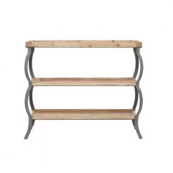 33 In. Brown Metal Rustic Console Table by Litton Lane -Outlet Litton Lane Store brown litton lane console tables 040732 66 1000