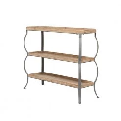 33 In. Brown Metal Rustic Console Table by Litton Lane -Outlet Litton Lane Store brown litton lane console tables 040732 c3 1000