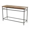 30 in. Black Metal Rustic Console Table by Litton Lane