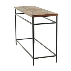 30 in. Black Metal Rustic Console Table by Litton Lane -Outlet Litton Lane Store brown litton lane console tables 041632 c3 1000