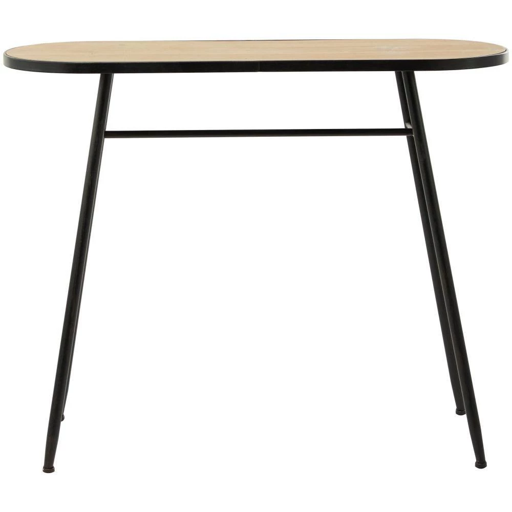 30 in. Black Metal Industrial Console Table by Litton Lane 5 30 in. Black Metal Industrial Console Table by Litton Lane - Image 3