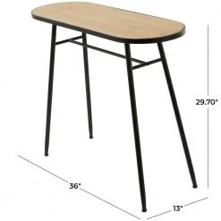30 in. Black Metal Industrial Console Table by Litton Lane 16 30 in. Black Metal Industrial Console Table by Litton Lane -Outlet Litton Lane Store brown litton lane console tables 041636 76 1000