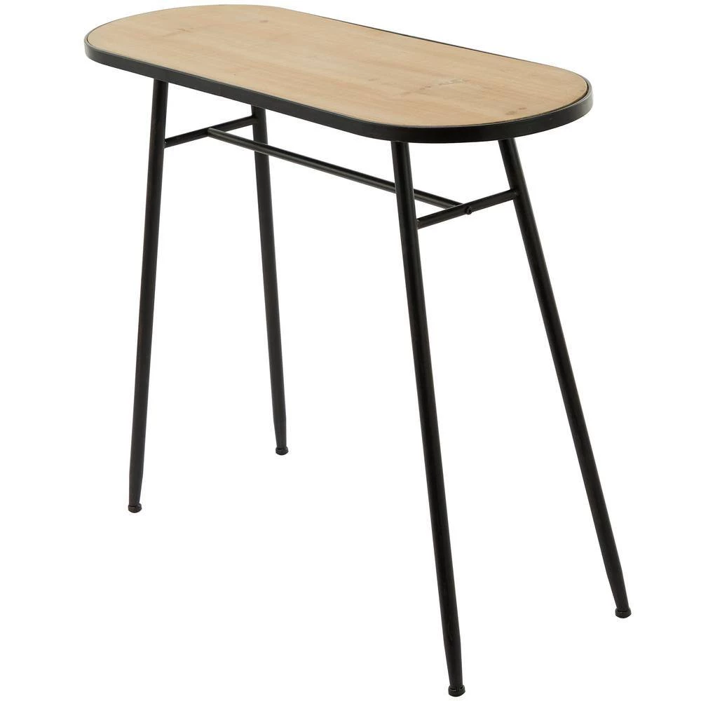 30 in. Black Metal Industrial Console Table by Litton Lane 7 30 in. Black Metal Industrial Console Table by Litton Lane - Image 5