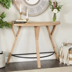 31 in. Brown Wood Modern Farmhouse Console Table by Litton Lane -Outlet Litton Lane Store brown litton lane console tables 042317 31 1000