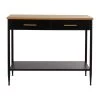 32 in. Brown Metal Contemporary Console Table by Litton Lane
