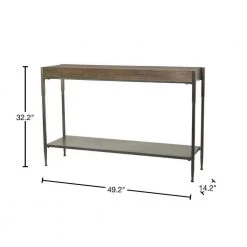 32 in. Brown Metal Industrial Console Table by Litton Lane 12 32 in. Brown Metal Industrial Console Table by Litton Lane -Outlet Litton Lane Store brown litton lane console tables 042393 40 1000