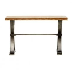 51 in. Brown Rectangle Metal Industrial Console Table by Litton Lane 15 51 in. Brown Rectangle Metal Industrial Console Table by Litton Lane -Outlet Litton Lane Store brown litton lane console tables 16404 66 1000