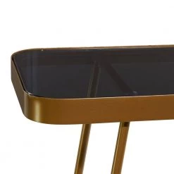 44 in. Gold Round Metal Modern Console Table by Litton Lane -Outlet Litton Lane Store brown litton lane console tables 16414 4f 1000