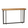 52 in. Brown Rectangle Wood Industrial Console Table by Litton Lane