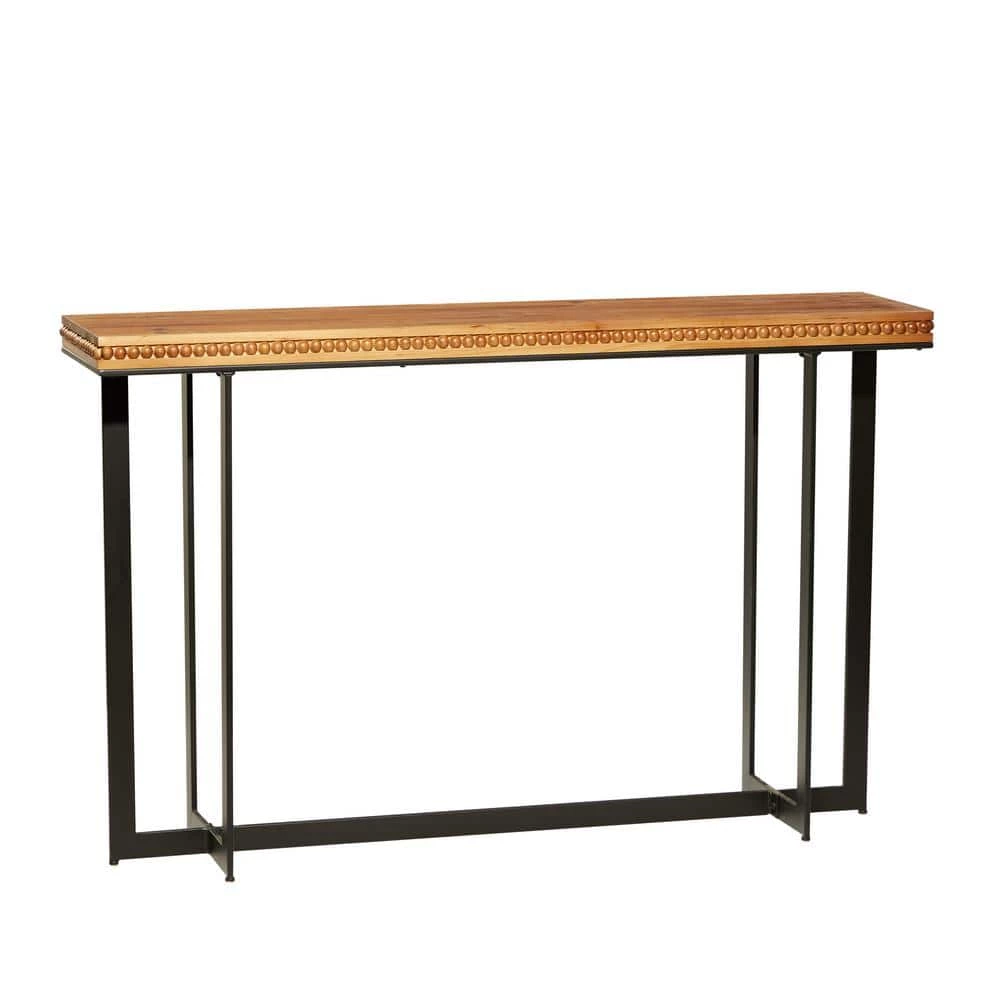 52 in. Brown Rectangle Wood Industrial Console Table by Litton Lane 3 52 in. Brown Rectangle Wood Industrial Console Table by Litton Lane
