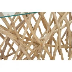 51 in. Brown Rectangle Teak Contemporary Console Table by Litton Lane -Outlet Litton Lane Store brown litton lane console tables 37782 1f 1000