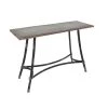 43 in. Brown Rectangle Metal Farmhouse Console Table by Litton Lane 1 43 in. Brown Rectangle Metal Farmhouse Console Table by Litton Lane -Outlet Litton Lane Store brown litton lane console tables 84253 64 1000