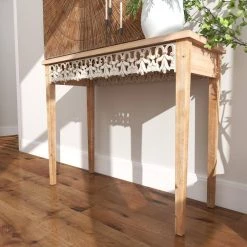 Brown Farmhouse Console Table, 40 in. x 16 in. x 32 in. by Litton Lane -Outlet Litton Lane Store brown litton lane console tables 92153 4f 1000