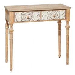 36 in. Brown Rectangle Wood Farmhouse Console Table by Litton Lane